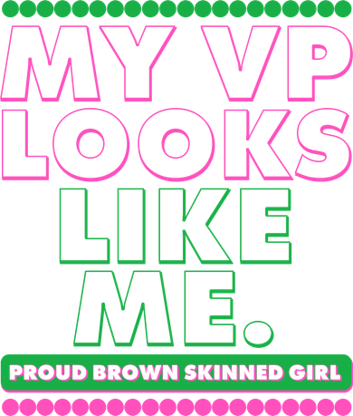 My VP Looks Like Me Proud Brown Skinned Girl AKA Sorority Colors Toddler Hoodie